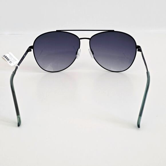 Kurt Geiger London Black Crystal Green Smoke 61mm Aviator Sunglasses 100% UV - Picture 6 of 9
